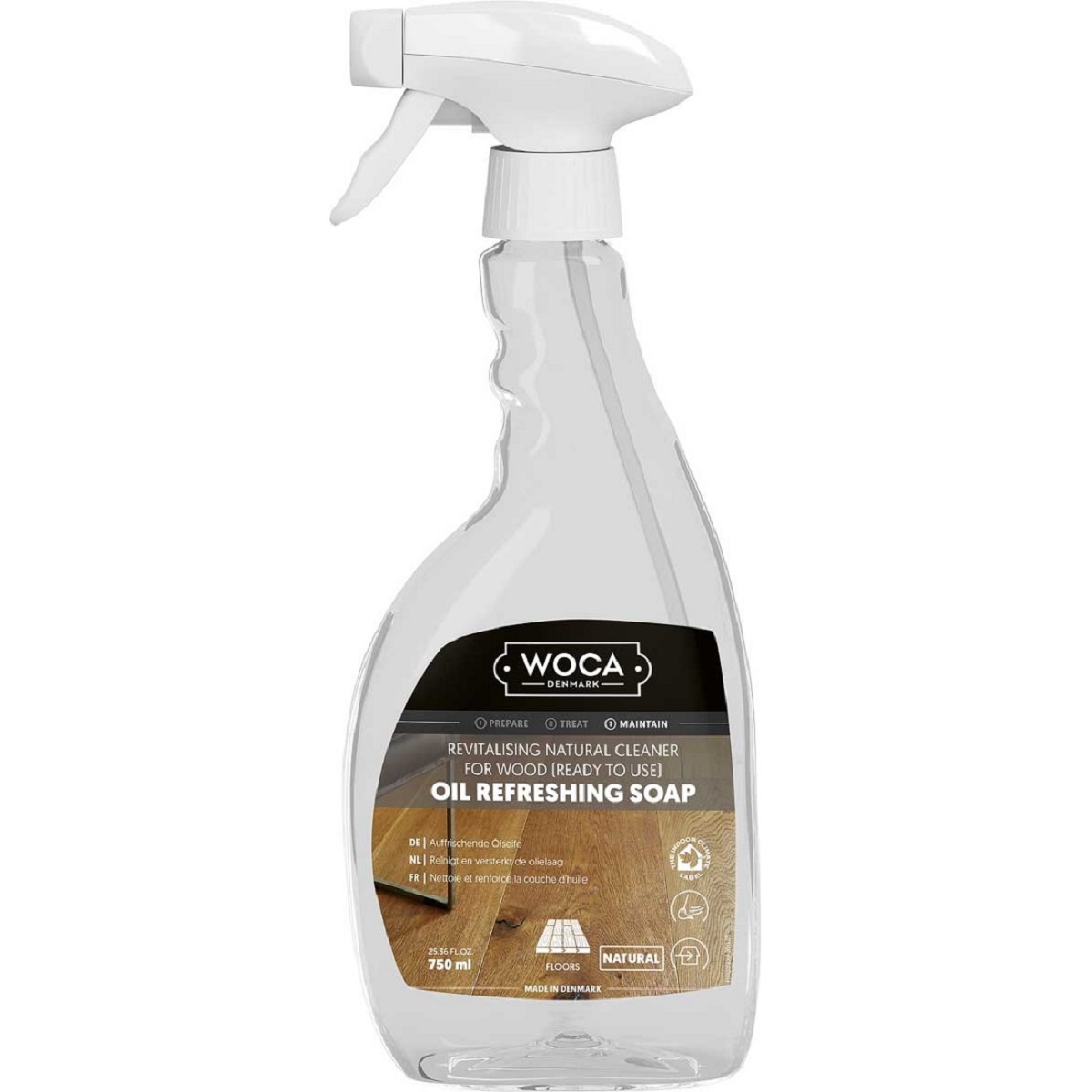 WOCA Öl-Refresher Spray Natur Oil Refreshing Soap Spray Natural 0,75 Liter