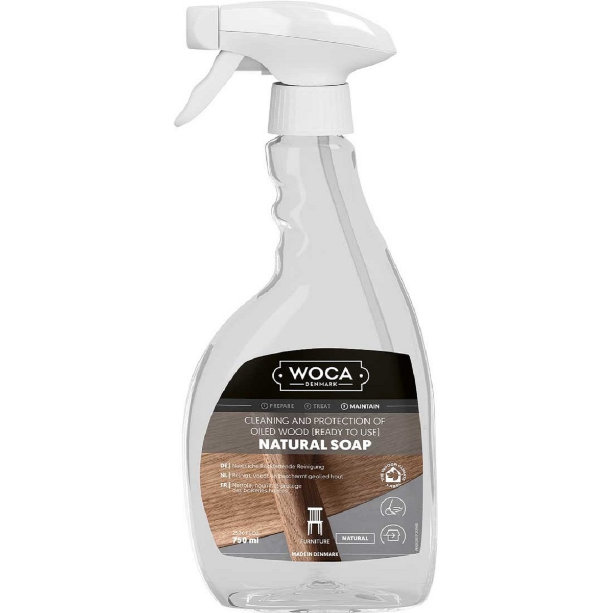 WOCA Naturseife Spray Natur Natural Soap Spray 0,75 Liter