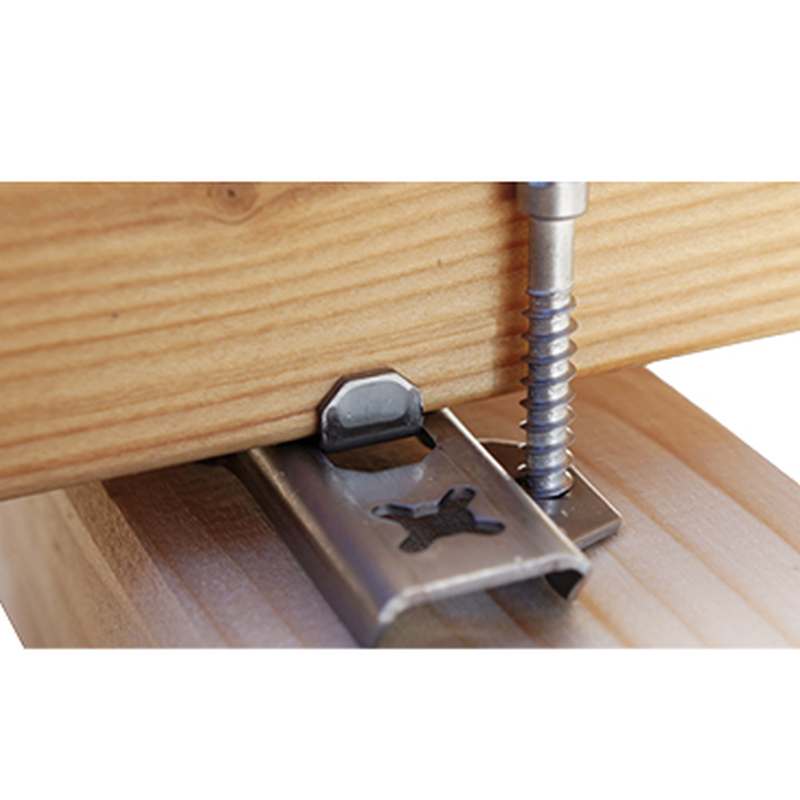 FANO Dila Befestigung unsichtbar für Holz-Terrassendielen von 24-32 mm Stärke, Edelstahl