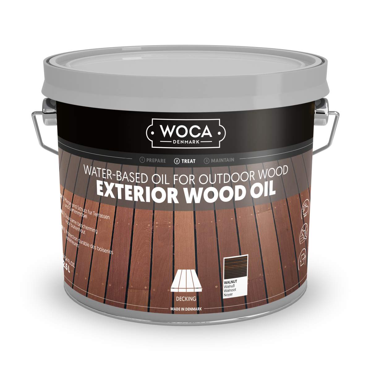 WOCA Terrassenöl Walnuss / Exterior Wood Oil Walnut 2,5 Liter