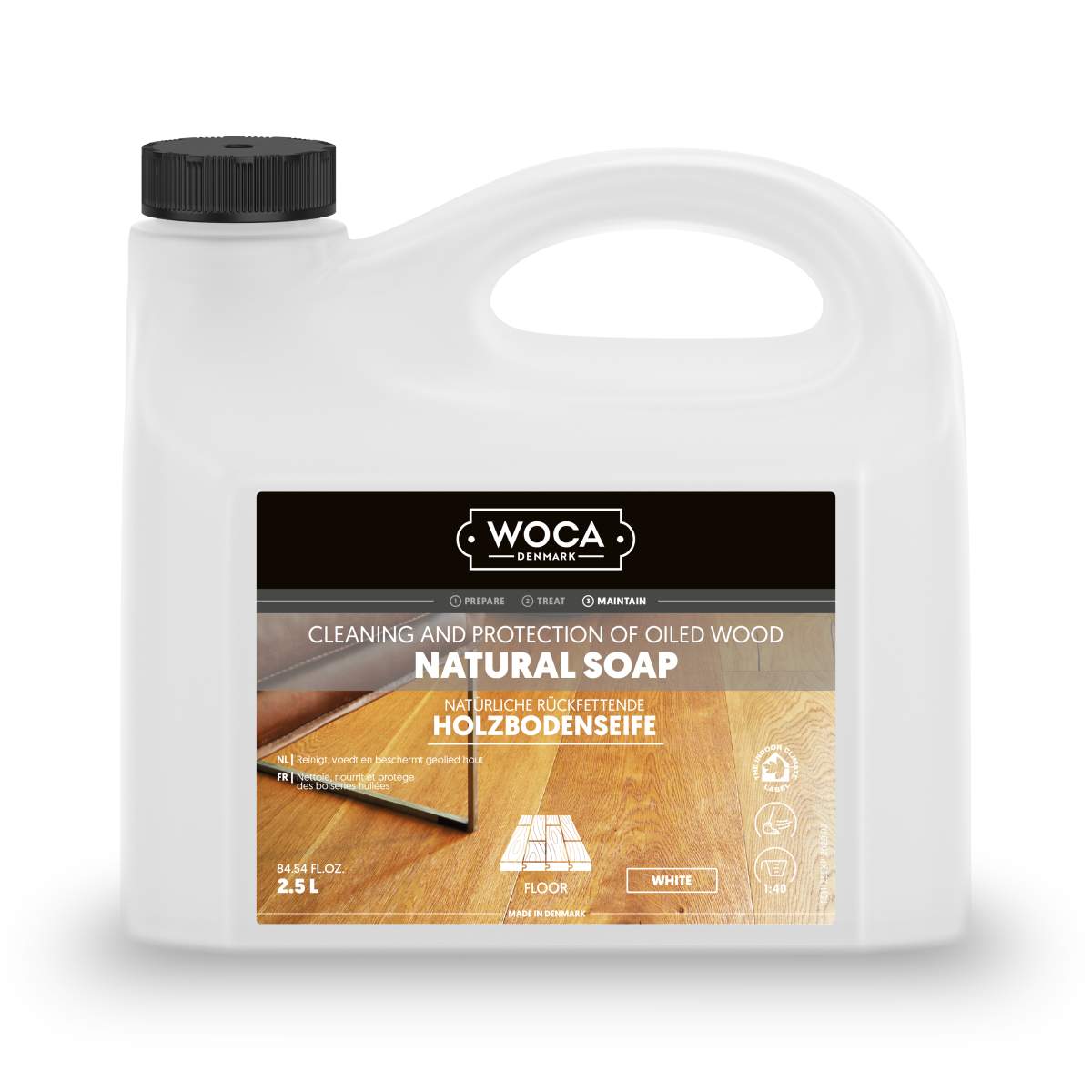 WOCA Bodenseife Weiß Natural Soap White 2,5 Liter