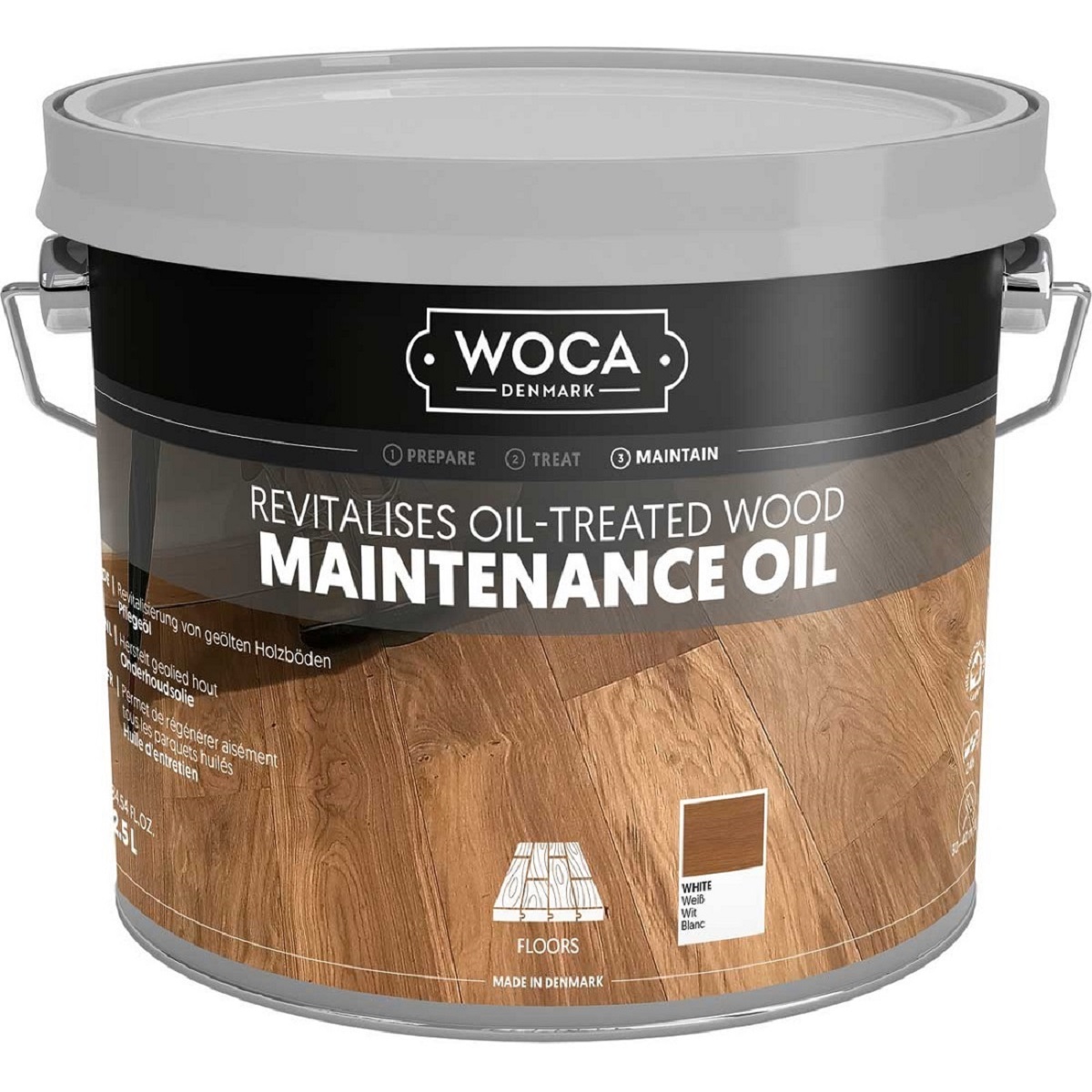 WOCA Pflegeöl Weiß Maintenance Oil White 2,5 Liter