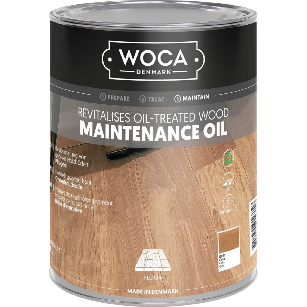 WOCA Pflegeöl Grau Maintenance Oil Grey 1 Liter