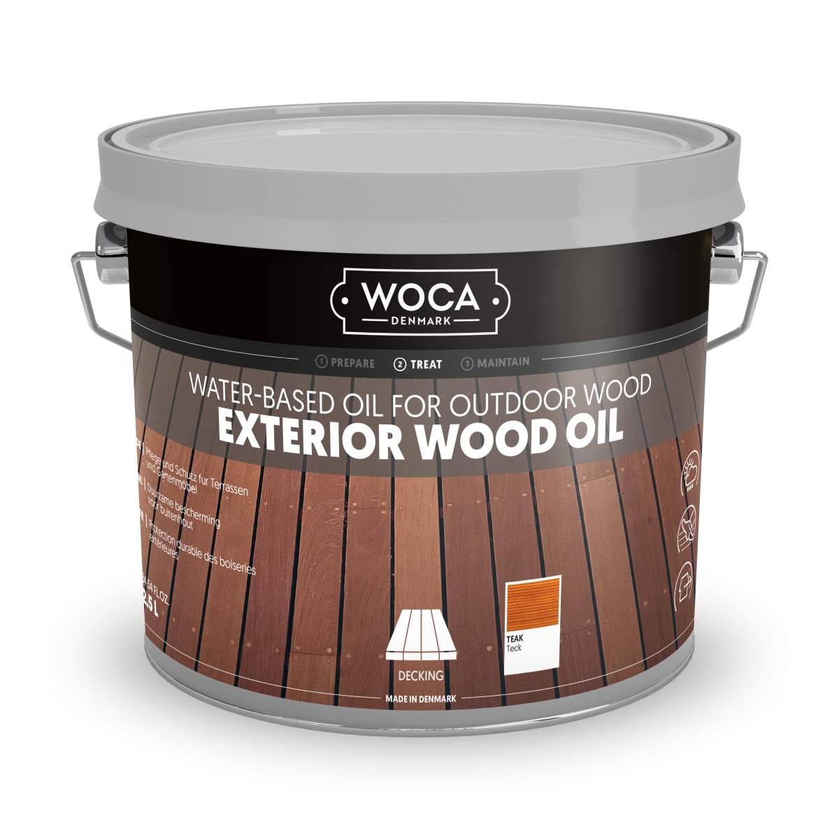 WOCA Terrassenöl Teak / Exterior Wood Oil Teak 2,5 Liter