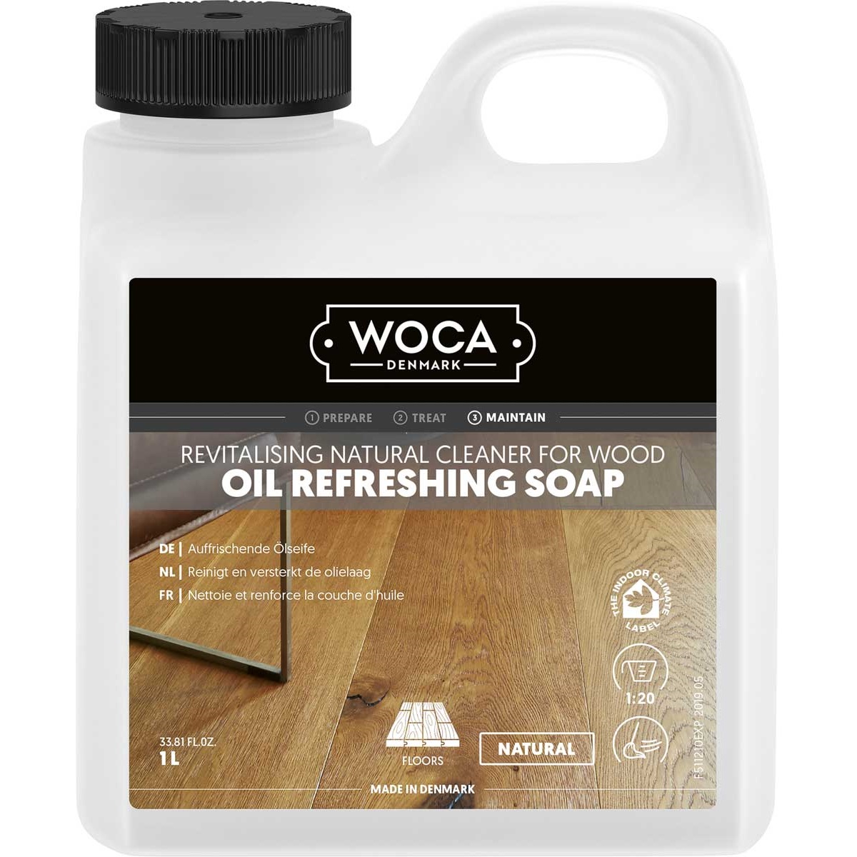 WOCA Öl-Refresher Natur Oil Refreshing Soap Natural 1 Liter