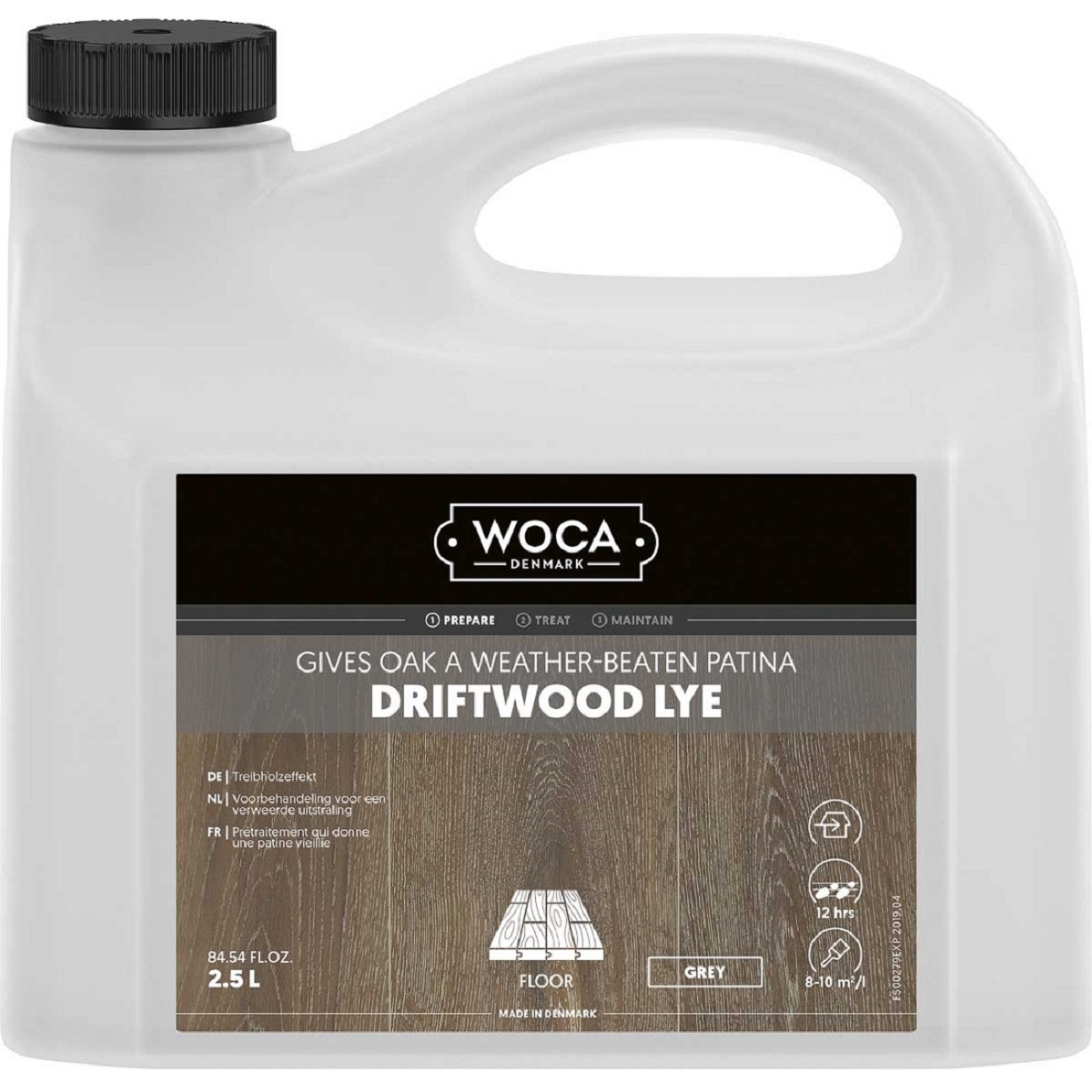 WOCA Treibholzlauge Driftwood Lye Grey 2,5 Liter