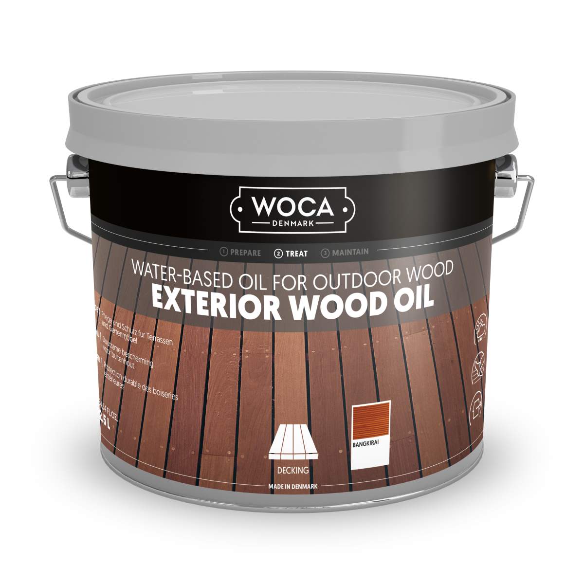 WOCA Terrassenöl Bangkirai / Exterior Wood Oil Bangkirai 2,5 Liter